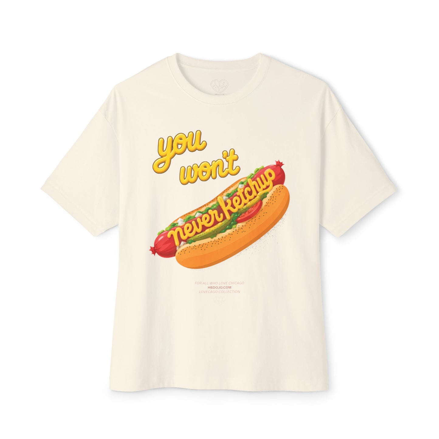 Love Chicago "Never Ketchup" Boxy Tee