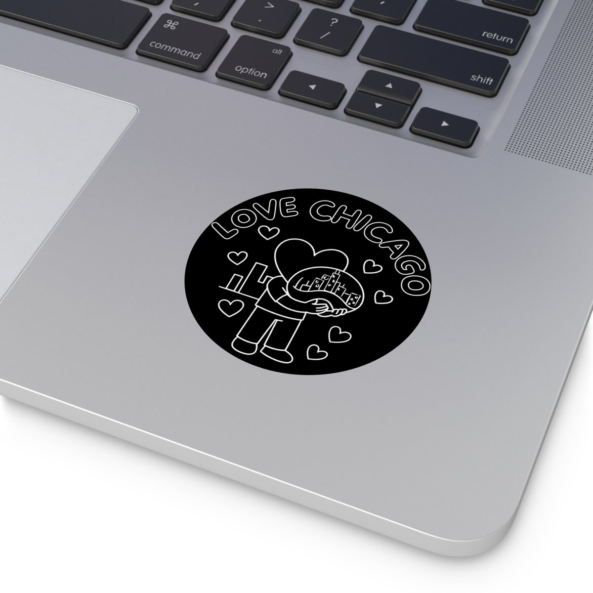 Love Chicago The Bean Round Vinyl Sticker