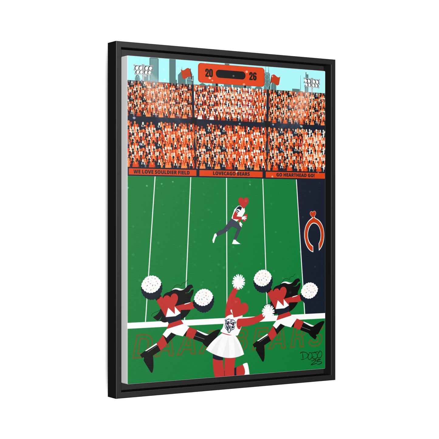 Framed "Lovecago Bears" Canvas — Sports Fan Wall Art
