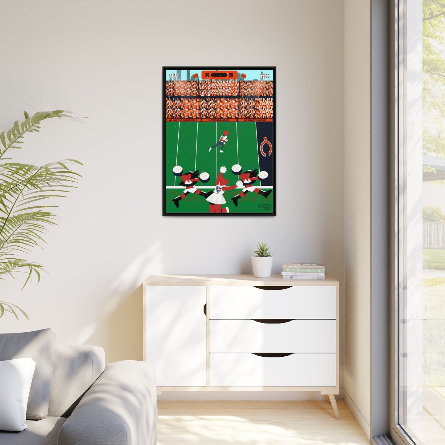 Framed "Lovecago Bears" Canvas — Sports Fan Wall Art