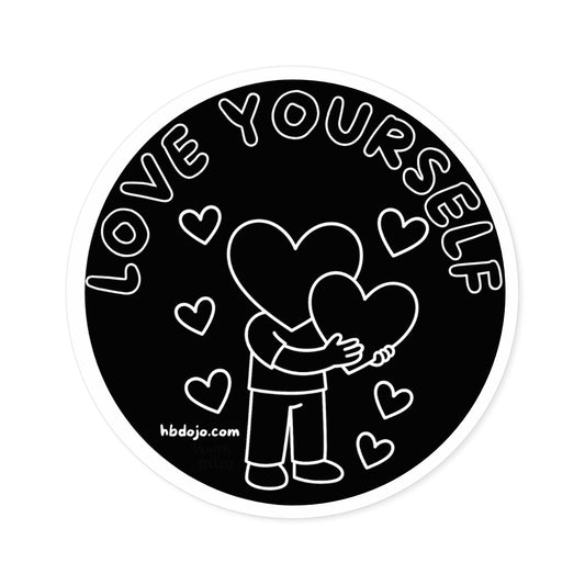 "Love Yourself" Round Vinyl Sticker