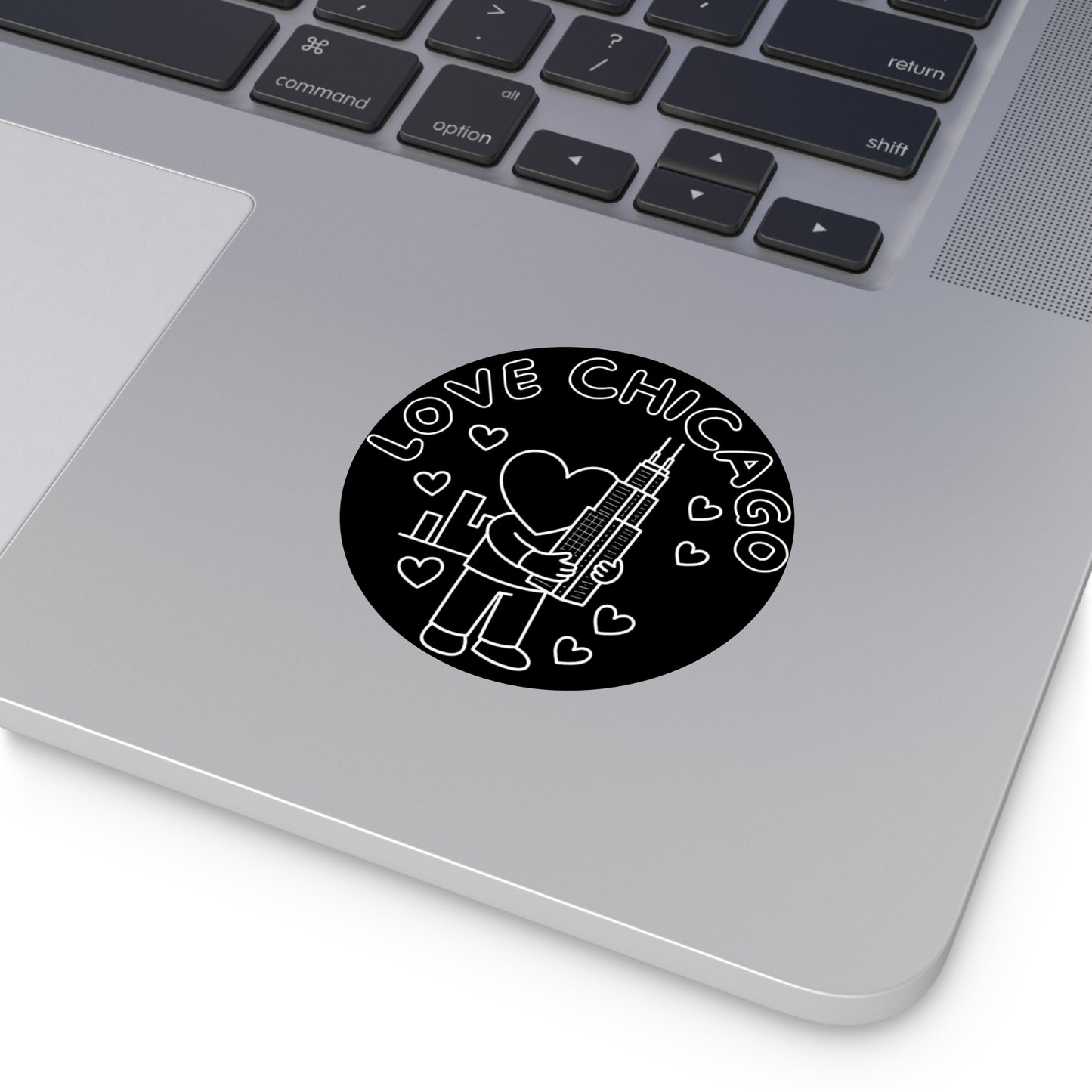 Love Chicago Sears Tower Round Vinyl Sticker