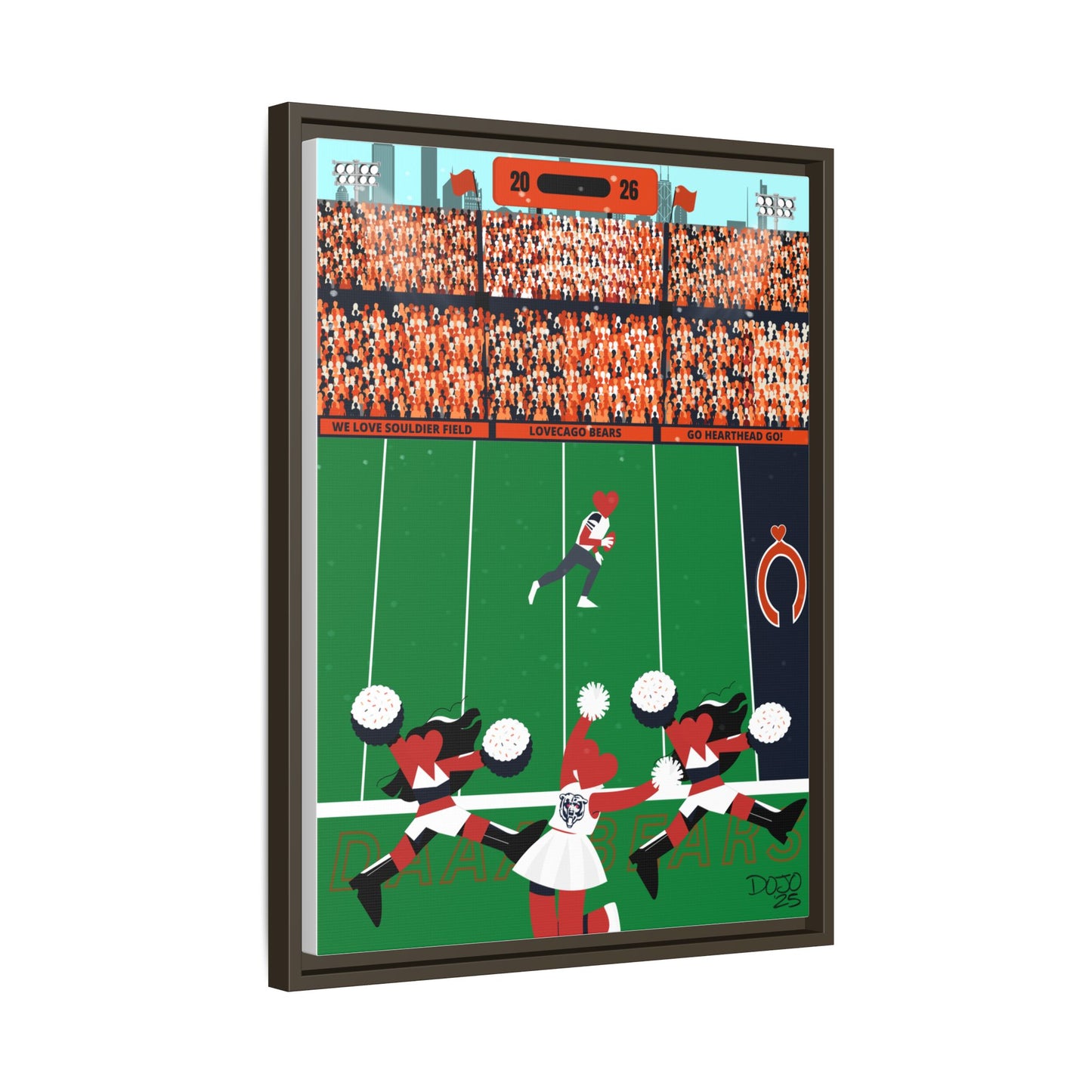 Framed "Lovecago Bears" Canvas — Sports Fan Wall Art