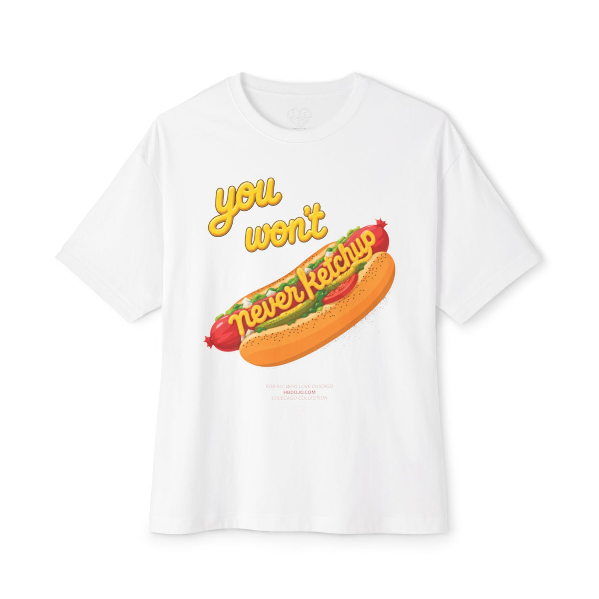 Love Chicago "Never Ketchup" Boxy Tee