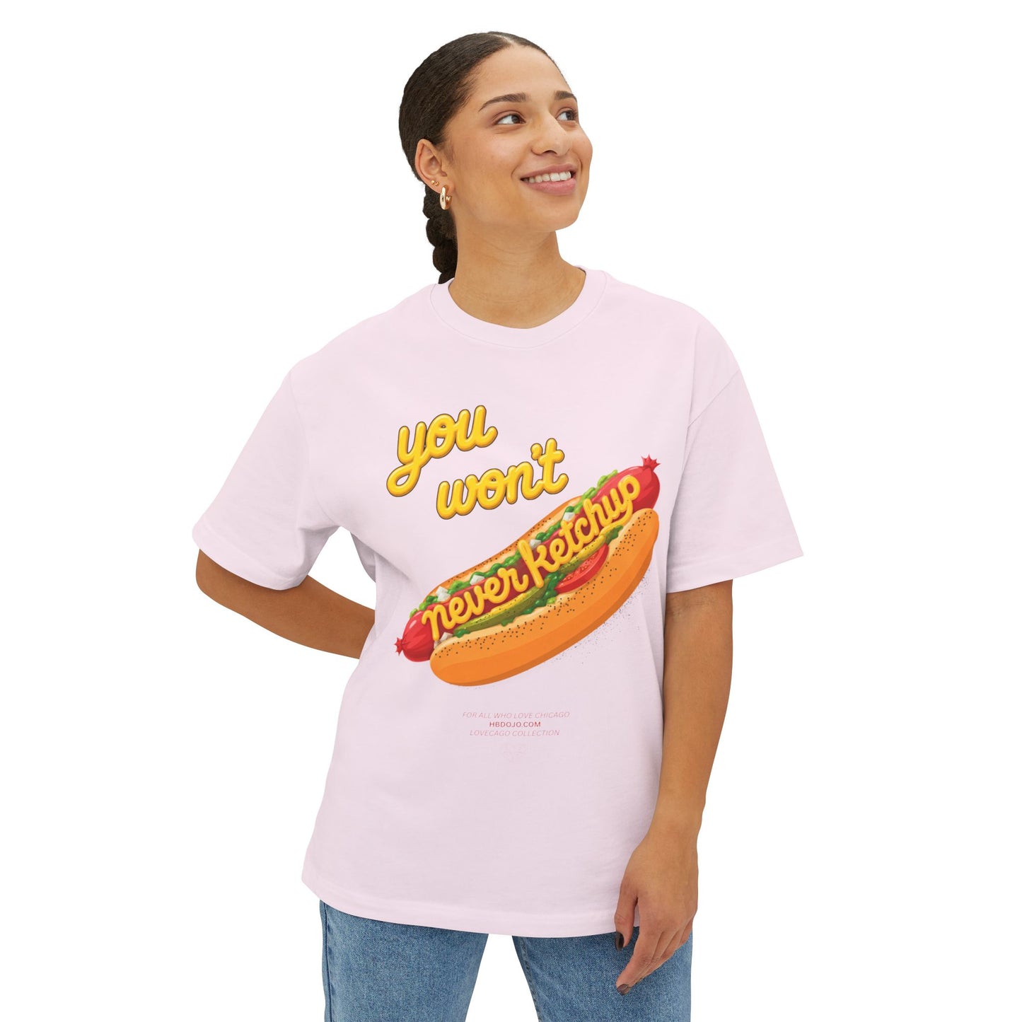 Love Chicago "Never Ketchup" Boxy Tee