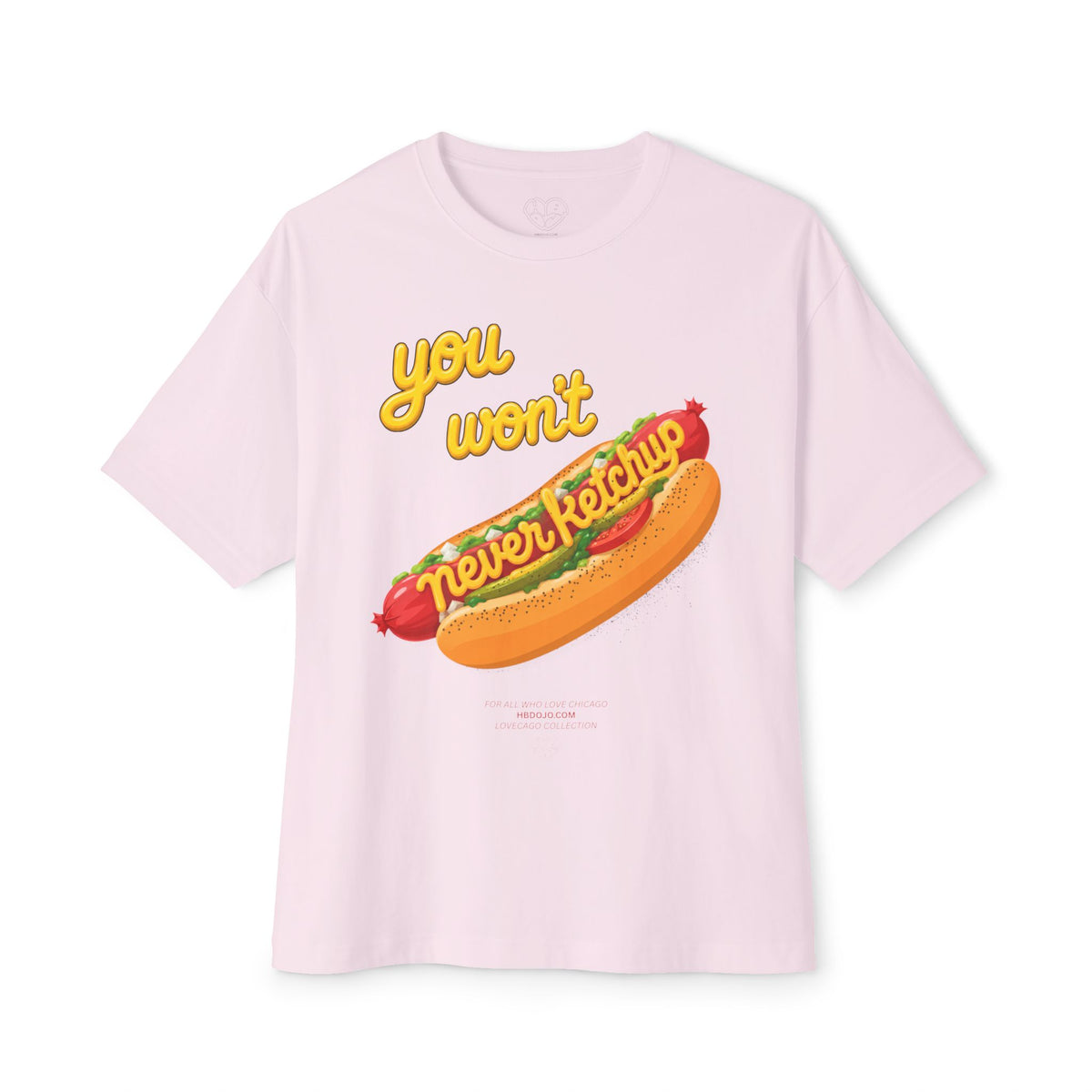 Love Chicago "Never Ketchup" Boxy Tee