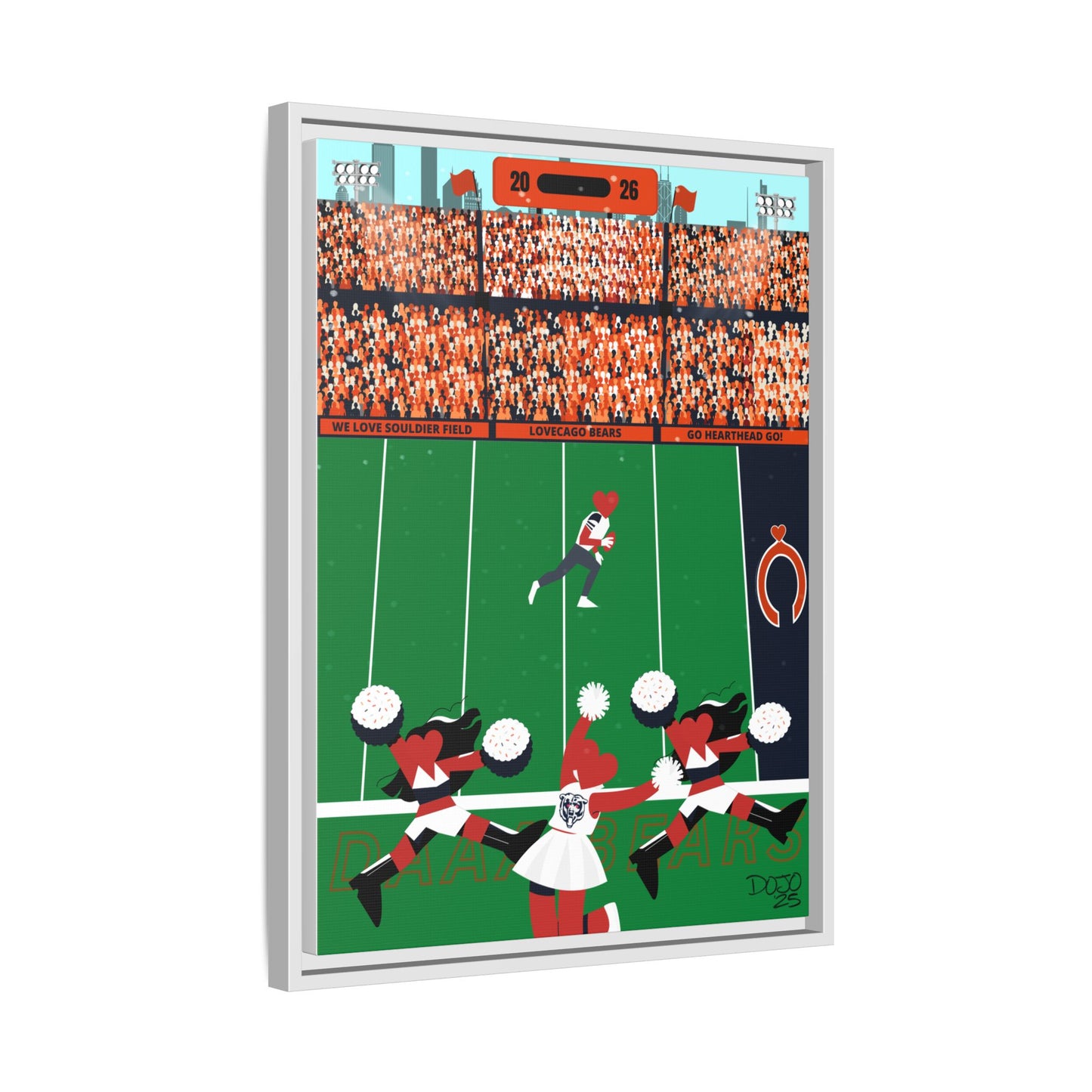 Framed "Lovecago Bears" Canvas — Sports Fan Wall Art